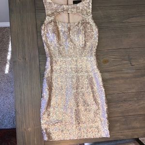 Sequined Gold Homecoming or Formal Dress
